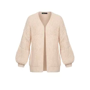 Cardigan da donna in maglia con maniche a sbuffo Cloud5ive image-0