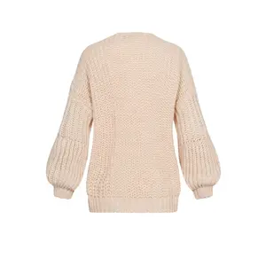 Cardigan da donna in maglia con maniche a sbuffo Cloud5ive image-2