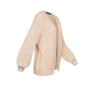 Cardigan da donna in maglia con maniche a sbuffo Cloud5ive image-1