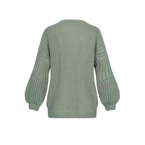 Women's knitted cardigan with puffed sleeves Cloud5ive image-1