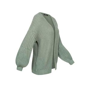 Women's knitted cardigan with puffed sleeves Cloud5ive image-2
