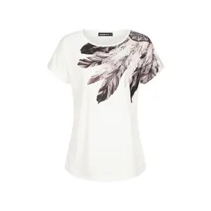 T-shirt com estampa de apanhador de sonhos em viscose para mulher Cloud5ive image-0
