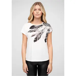 T-shirt com estampa de apanhador de sonhos em viscose para mulher Cloud5ive image-1