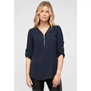 Blusa com zipper de musselina para mulher Cloud5ive image-0