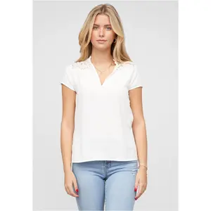 Blusa de musselina com decote em V para mulher Cloud5ive image-0