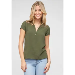 Blusa de musselina com decote em V para mulher Cloud5ive image-0