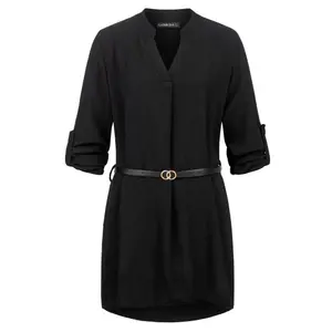 5126cl5-00007-robe-chemise-a-revers-en-mousseline-avec-ceinture-femme-cloud5ive-noir