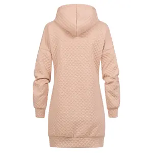 Sweatshirt com capuz para mulher com padrão de diamantes e bolso canguru Cloud5ive image-1