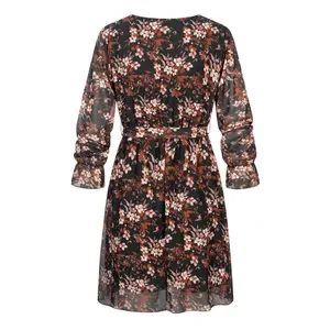 Vestito da donna a portafoglio con stampa floreale e cintura da annodare Cloud5ive image-1
