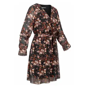 Vestito da donna a portafoglio con stampa floreale e cintura da annodare Cloud5ive image-2