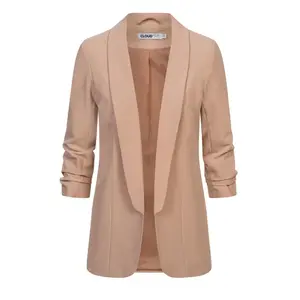 Blazer manches 3/4 coupe ouverte avec fronces femme Cloud5ive image-0