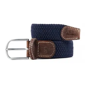 Elastische gevlochten riem Billybelt Bleu Marine image-0