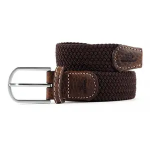 Elastische gevlochten riem Billybelt Marron Feuille image-0