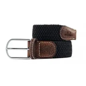 Elastische gevlochten riem Billybelt Noir Réglisse image-0