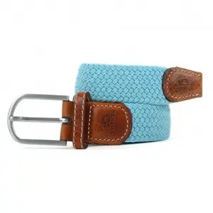 Elastische gevlochten riem Billybelt Bleu Dragée image-0