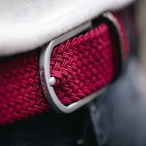 Elastische gevlochten riem Billybelt Bordeaux image-2