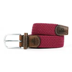 Elastische gevlochten riem Billybelt Bordeaux image-0