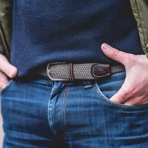 Elastic braided belt Billybelt Beige Taupe image-2
