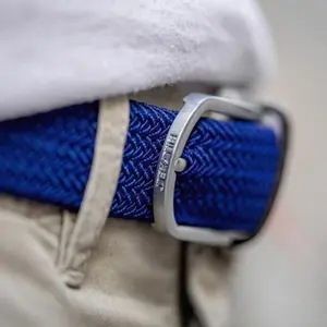 Ceinture tressée élastique Billybelt Cobalt image-2