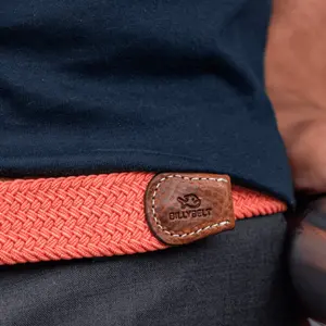 Elastische gevlochten riem Billybelt Corail image-2