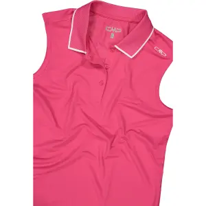 Polo sans manches en piqué extensible femme CMP image-3
