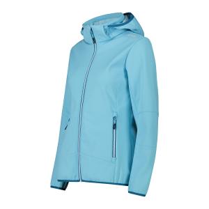 Vandtæt jakke med lynlås og hætte til kvinder CMP image-1