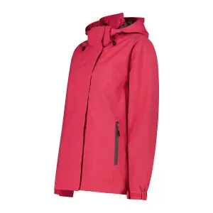 Waterproof jacket with removable hood for women CMP image-2