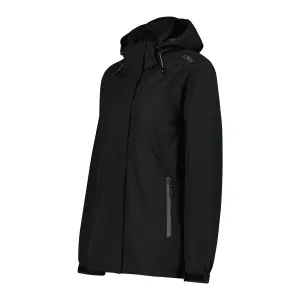 Waterproof jacket with removable hood for women CMP image-2