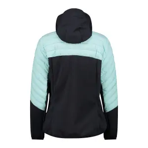 Hybrid puffer jacket with fixed hood for women CMP image-1