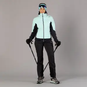 Hybrid puffer jacket with fixed hood for women CMP image-2