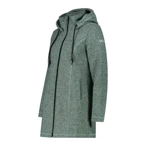 Parka med hætte i kunstpels i teknisk meleret fleece dame CMP image-2
