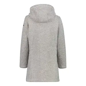 Parka med hætte i kunstpels i teknisk meleret fleece dame CMP image-1