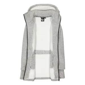 Parka med hætte i kunstpels i teknisk meleret fleece dame CMP image-3