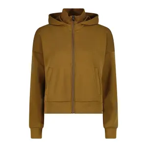 Women's hoodie with a high ribbed collar CMP