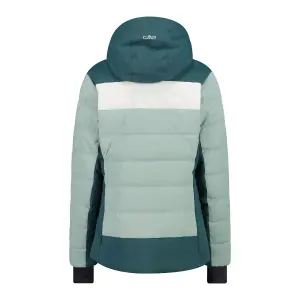 Womens Mechanical Stretch Hooded Puffer Jacket CMP image-1