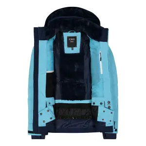 Womens Mechanical Stretch Hooded Puffer Jacket CMP image-3