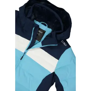 Womens Mechanical Stretch Hooded Puffer Jacket CMP image-4