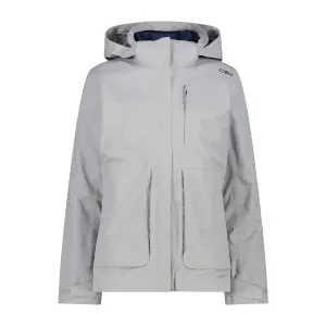 Women's zip-up puffer jacket with removable hood CMP image-0