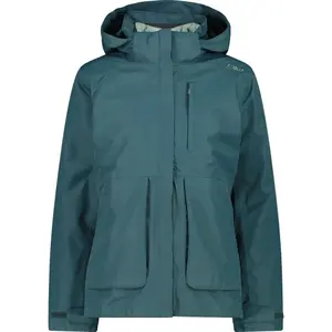 Women's zip-up puffer jacket with removable hood CMP image-0