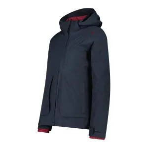 Women's zip-up puffer jacket with removable hood CMP image-2