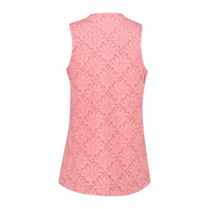Womens Distressed Jersey Tank Top with Floral Print CMP image-1