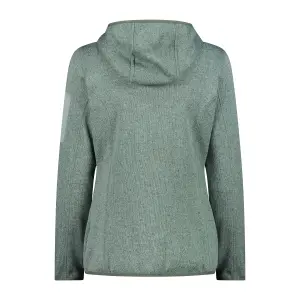 Thick hooded fleece in patterned fabric for women CMP image-1