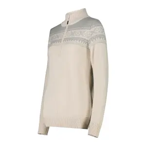 Women's 1/2 zip sweater CMP Wooltech image-2