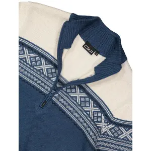 Knitted Jumper with Zip Collar CMP Wooltech image-3