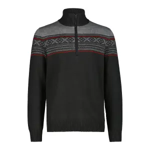 Knitted Jumper with Zip Collar CMP Wooltech image-0