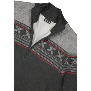 Knitted Zip Neck Jumper CMP image-3