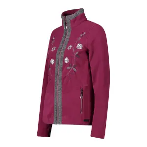 Floral embroidered zip-up fleece for women CMP image-2