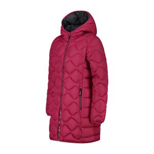 Long hooded puffer jacket for girls CMP image-1