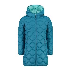 Long hooded puffer jacket for girls CMP
