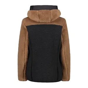 Kurtka z kapturem wooltech damska CMP Teddy Fur effect image-1